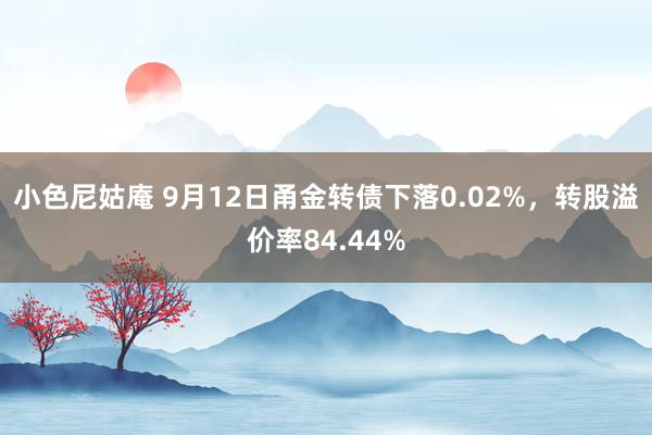 小色尼姑庵 9月12日甬金转债下落0.02%，转股溢价率84.44%