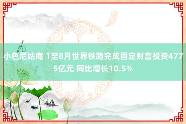 小色尼姑庵 1至8月世界铁路完成固定财富投资4775亿元 同比增长10.5%