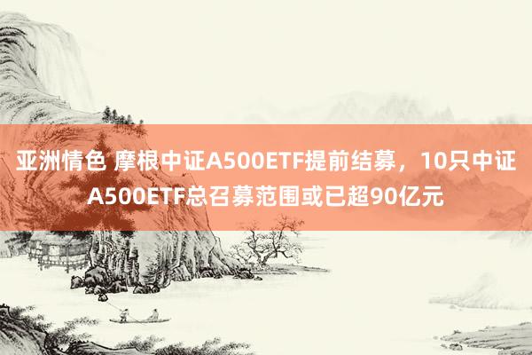 亚洲情色 摩根中证A500ETF提前结募，10只中证A500ETF总召募范围或已超90亿元