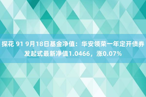 探花 91 9月18日基金净值：华安领荣一年定开债券发起式最新净值1.0466，涨0.07%