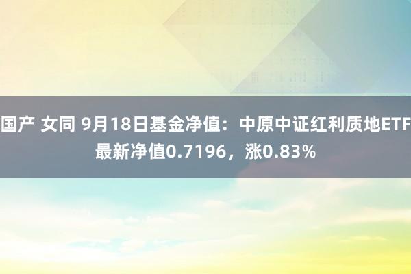 国产 女同 9月18日基金净值：中原中证红利质地ETF最新净值0.7196，涨0.83%