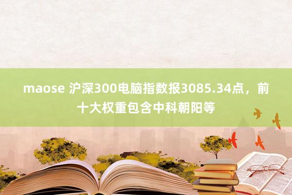 maose 沪深300电脑指数报3085.34点，前十大权重包含中科朝阳等