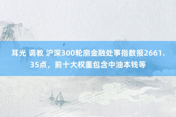 耳光 调教 沪深300轮廓金融处事指数报2661.35点，前十大权重包含中油本钱等