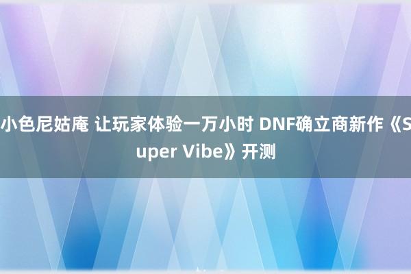 小色尼姑庵 让玩家体验一万小时 DNF确立商新作《Super Vibe》开测