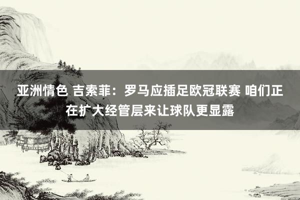 亚洲情色 吉索菲：罗马应插足欧冠联赛 咱们正在扩大经管层来让球队更显露