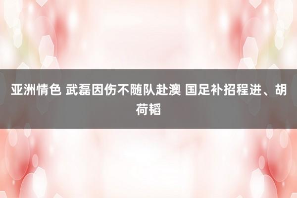 亚洲情色 武磊因伤不随队赴澳 国足补招程进、胡荷韬