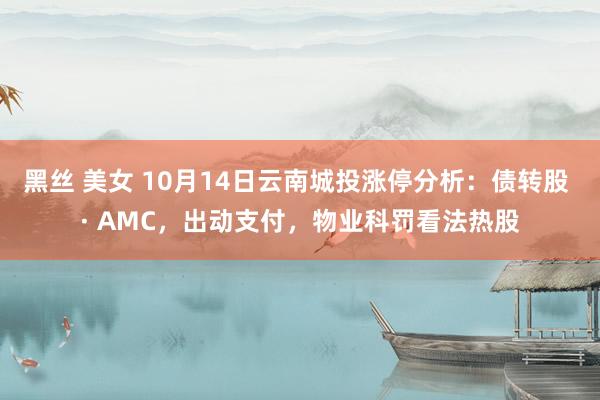 黑丝 美女 10月14日云南城投涨停分析：债转股 · AMC，出动支付，物业科罚看法热股