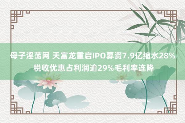 母子淫荡网 天富龙重启IPO募资7.9亿缩水28% 税收优惠占利润逾29%毛利率连降