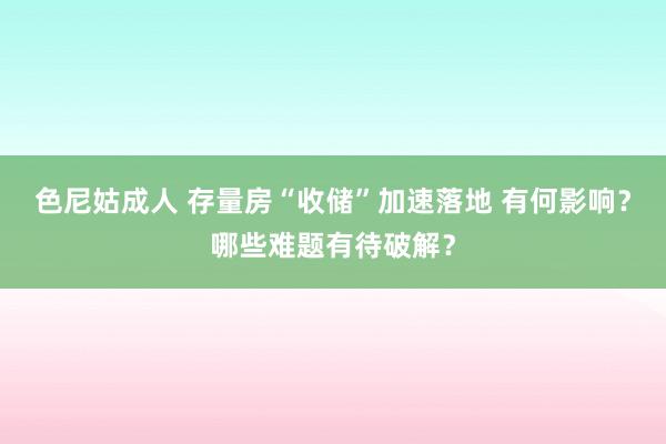 色尼姑成人 存量房“收储”加速落地 有何影响？哪些难题有待破解？