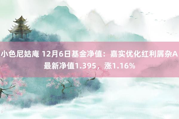 小色尼姑庵 12月6日基金净值：嘉实优化红利羼杂A最新净值1.395，涨1.16%