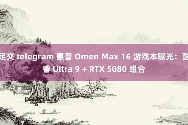 足交 telegram 惠普 Omen Max 16 游戏本曝光：酷睿 Ultra 9 + RTX 5080 组合