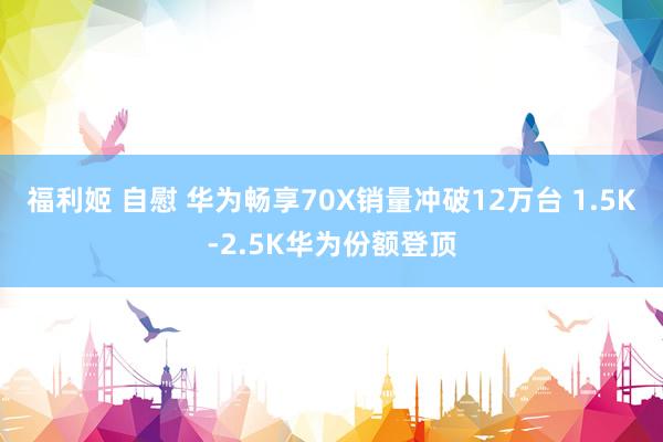 福利姬 自慰 华为畅享70X销量冲破12万台 1.5K-2.5K华为份额登顶