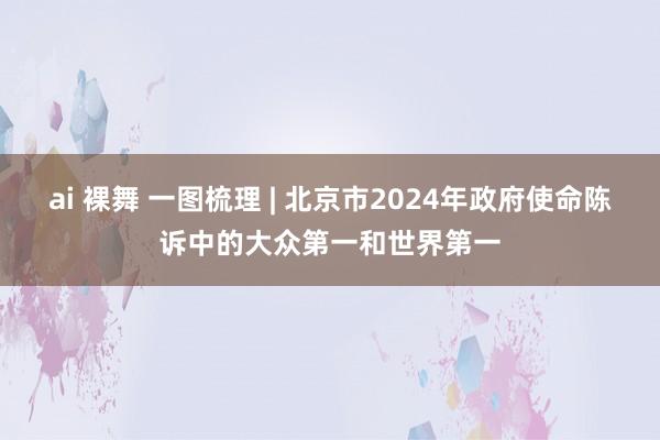 ai 裸舞 一图梳理 | 北京市2024年政府使命陈诉中的大众第一和世界第一